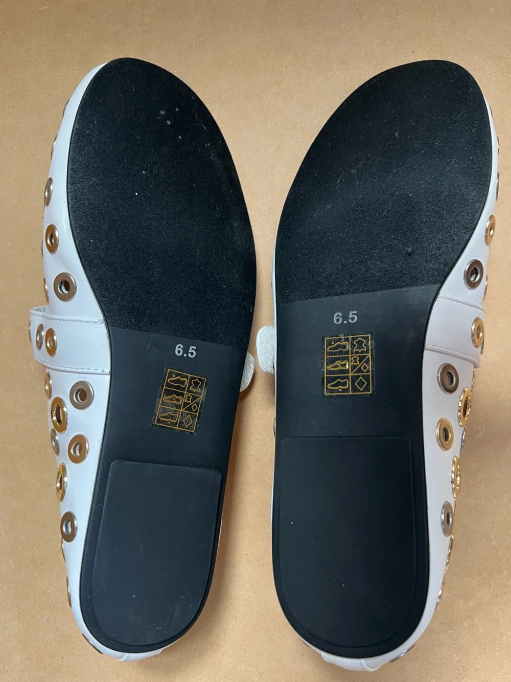 NEW Jeffrey Campbell x Free People White Grommet Mary Jane's in Size 6.5